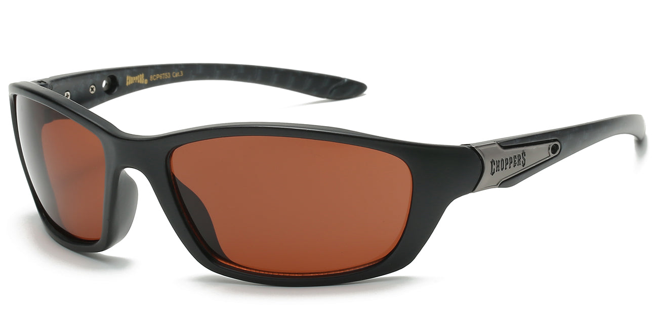 Chopper Sports Wrap Sunglasses - Smoke/Flash Mirror