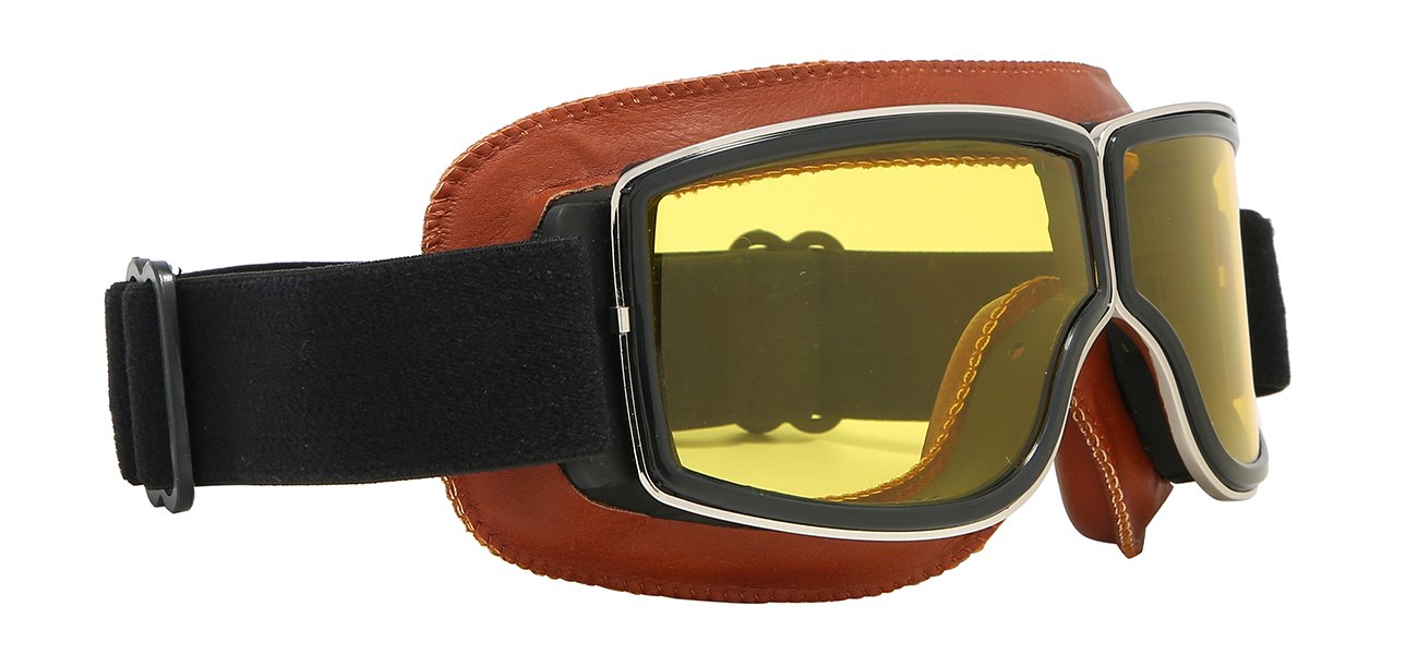 Yellow Aviator Padded Motorcycle Unisex Goggle