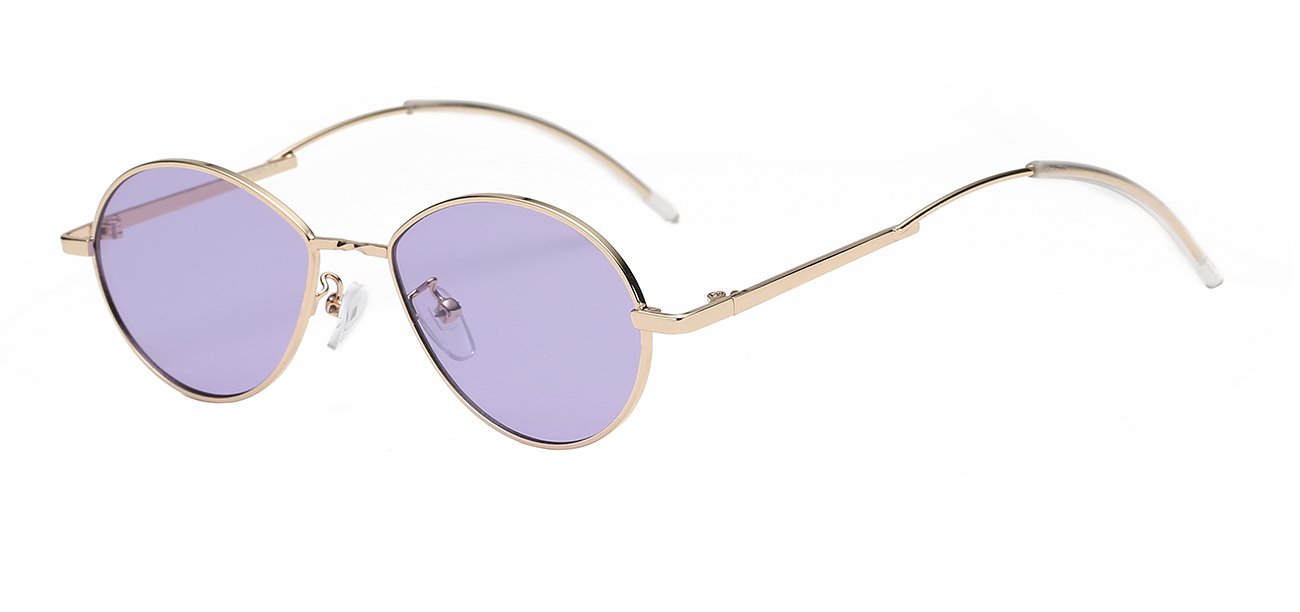 Metallic Tear Drop Frame Women's Sunglasses