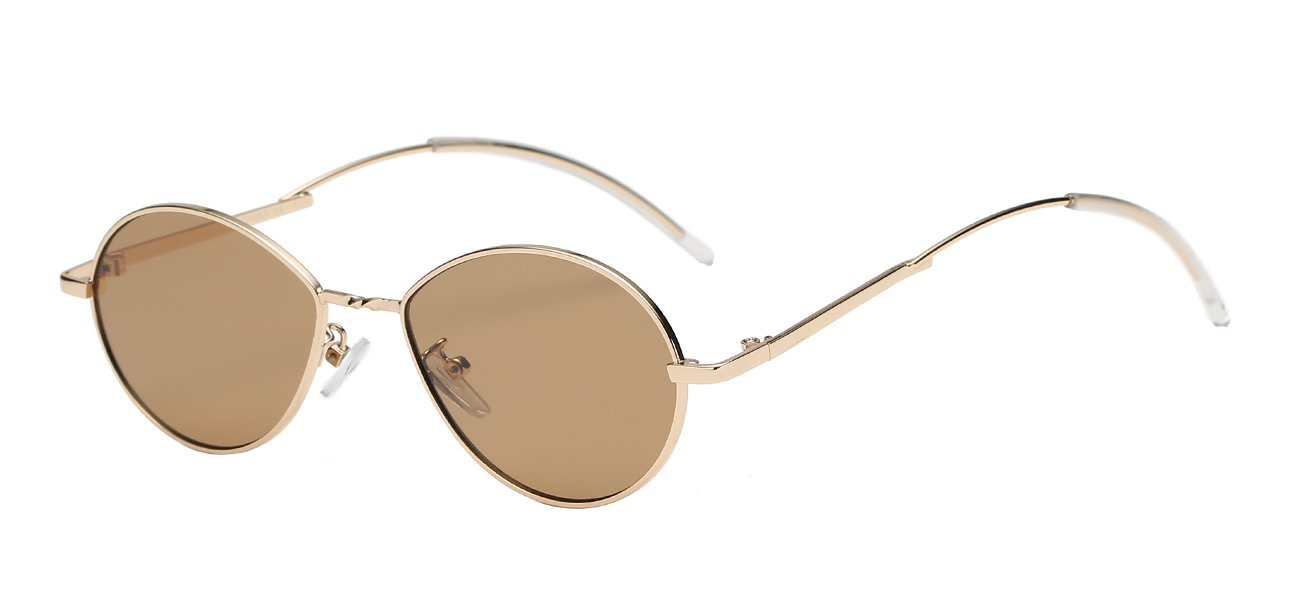 Metallic Tear Drop Frame Women's Sunglasses