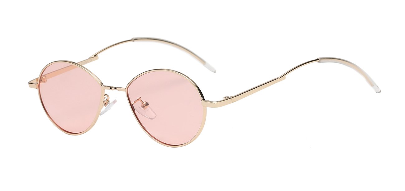 Metallic Tear Drop Frame Women's Sunglasses