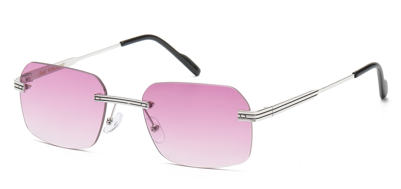 Cat Eye Frames with Color Accent - UV400 Protection Sunglasses