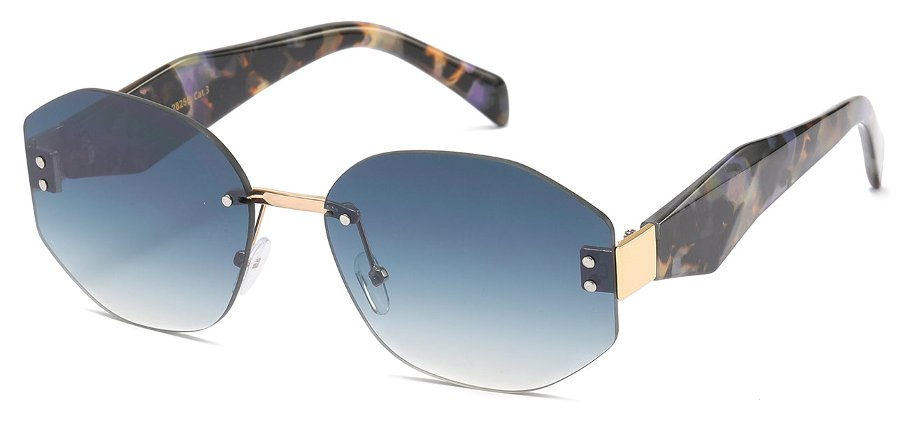 Giselle Rimless Metallic Hybrid Sunglasses