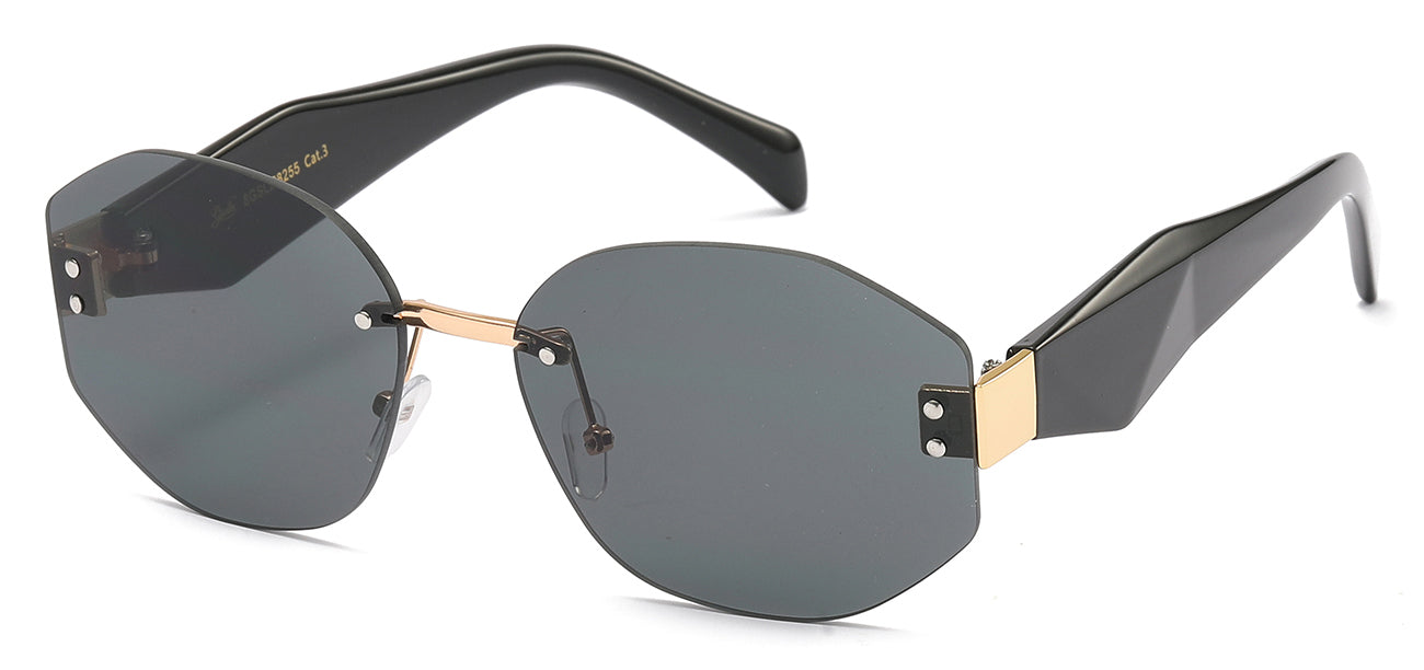 Giselle Rimless Metallic Hybrid Sunglasses