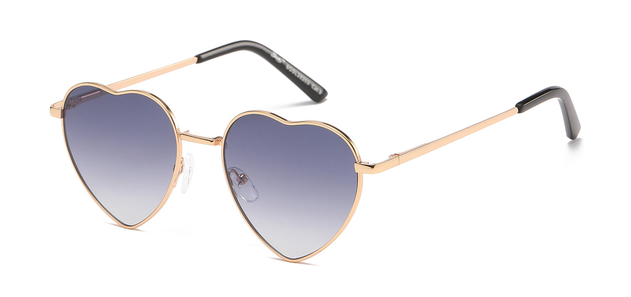 Giselle 8GSL28269 Metallic Heart Sunglasses