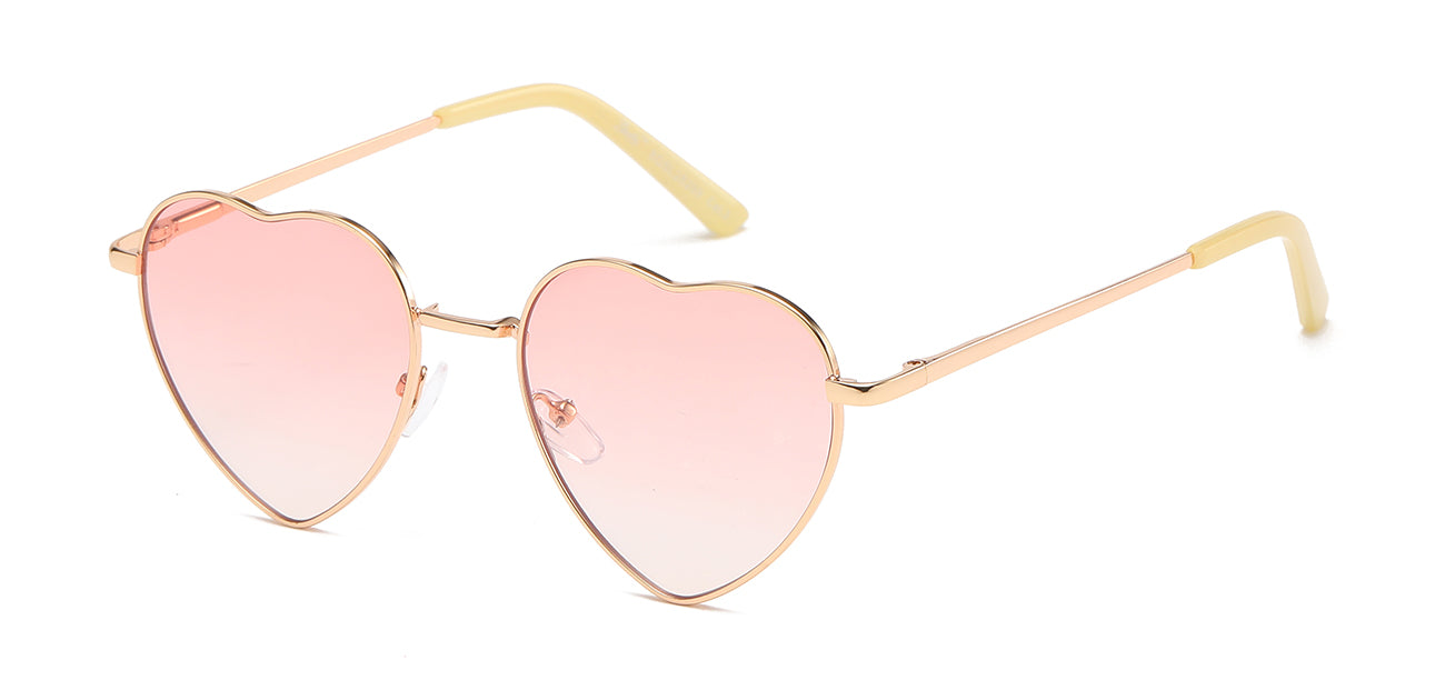 Giselle 8GSL28269 Metallic Heart Sunglasses