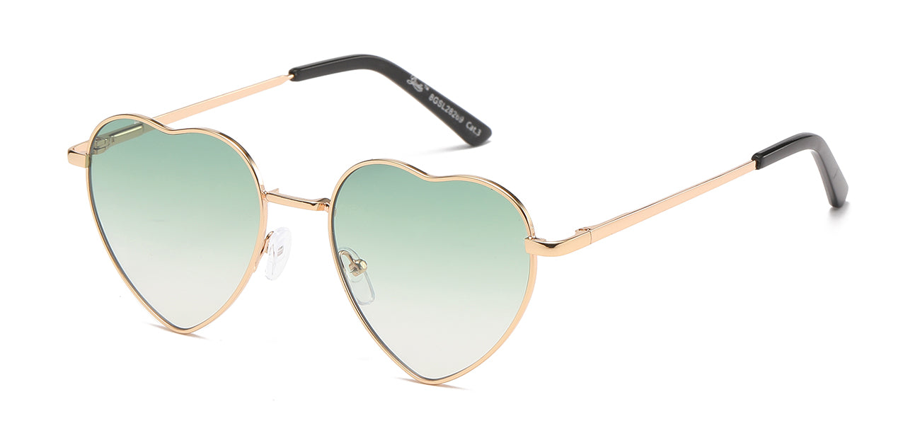 Giselle 8GSL28269 Metallic Heart Sunglasses