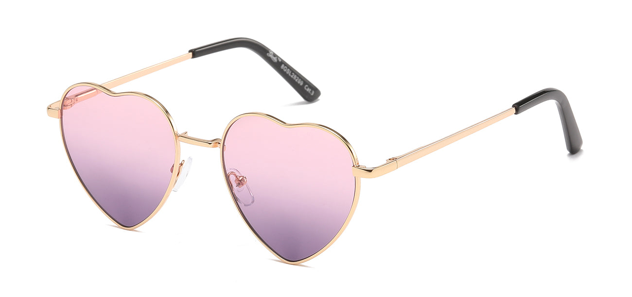 Giselle 8GSL28269 Metallic Heart Sunglasses