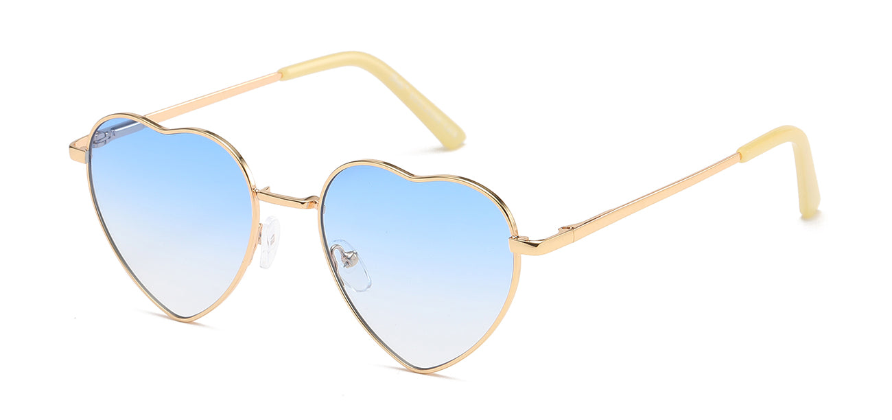 Giselle 8GSL28269 Metallic Heart Sunglasses