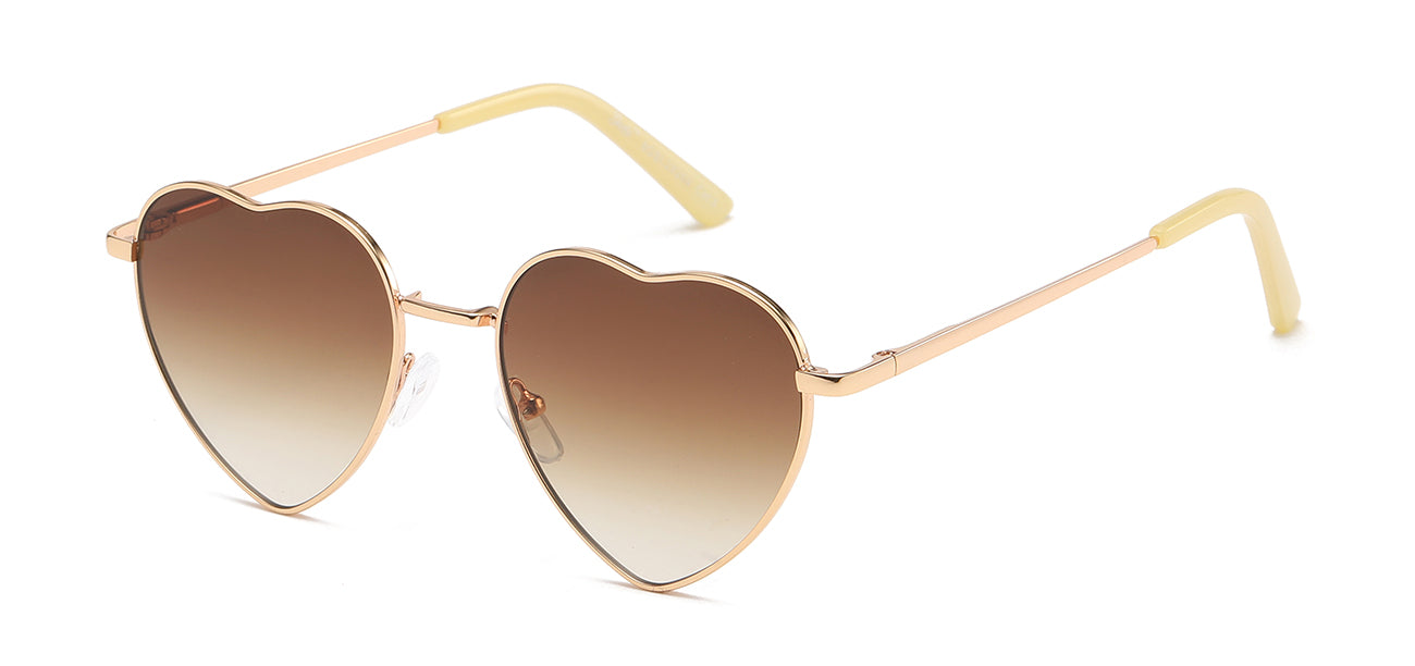 Giselle 8GSL28269 Metallic Heart Sunglasses