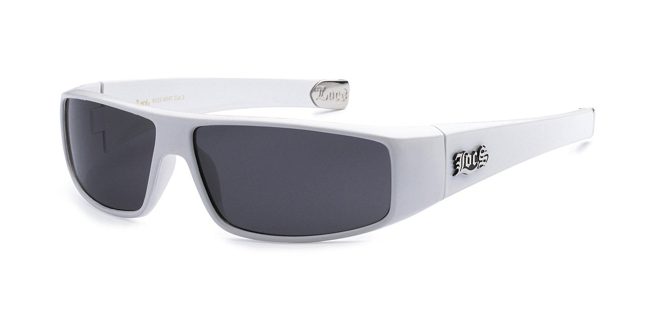 White Frame Purple Lens Sunglasses - Display Box