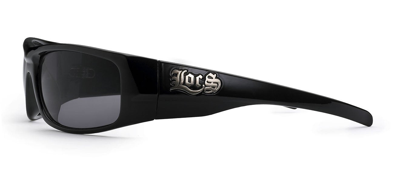 LOCS 8LOC9085-BK POLISHED BLACK MEN'S SUNGLASSES