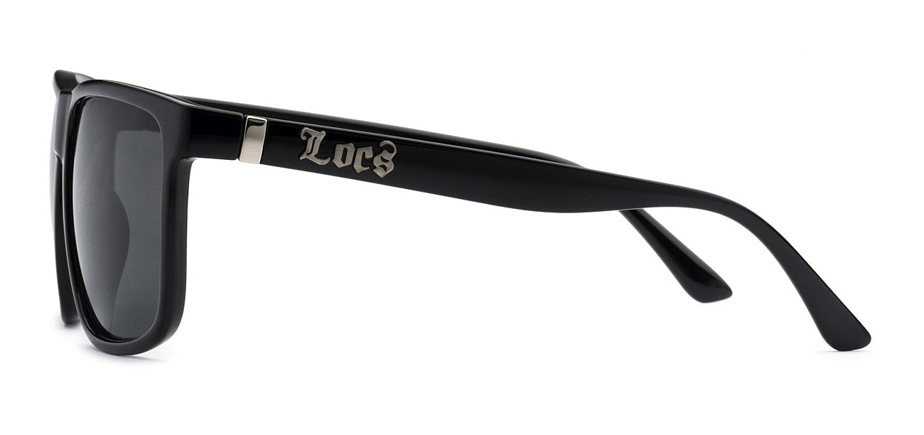 LOCS 8LOC91055-BK POLISH BLACK MEN'S SUNGLASSES