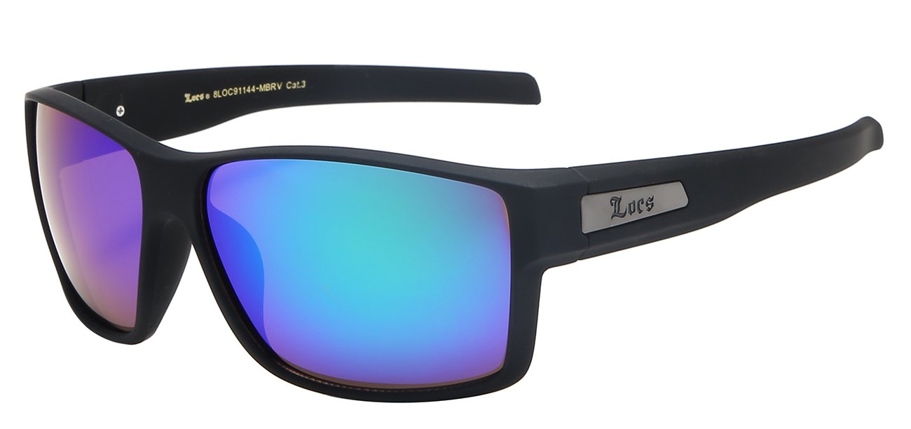 LOCS Robust Mirror Lens Square Frame Sunglasses