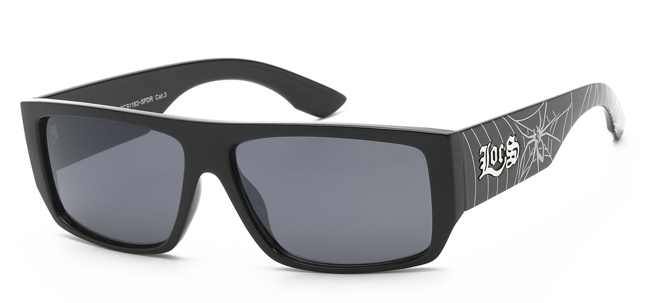 Locs Matte Black Square Sunglasses - Pack of 12