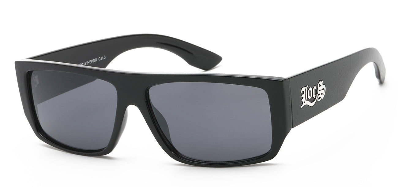 Locs Matte Black Square Sunglasses - Pack of 12