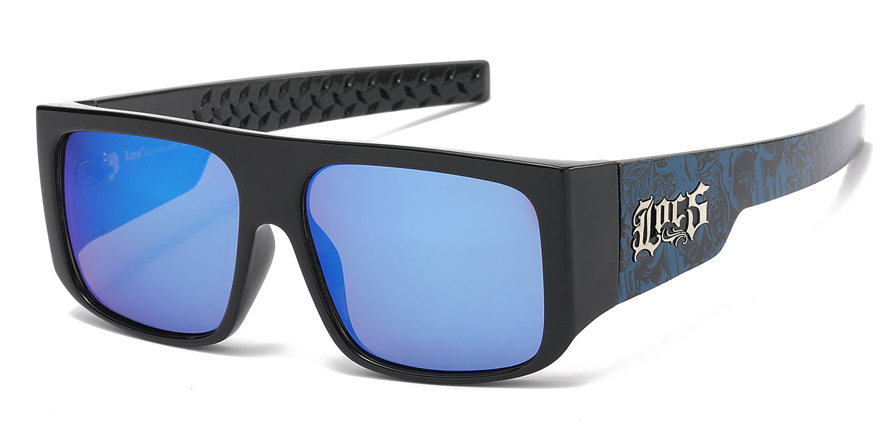 Locs Sunglasses - Black Graffiti Print