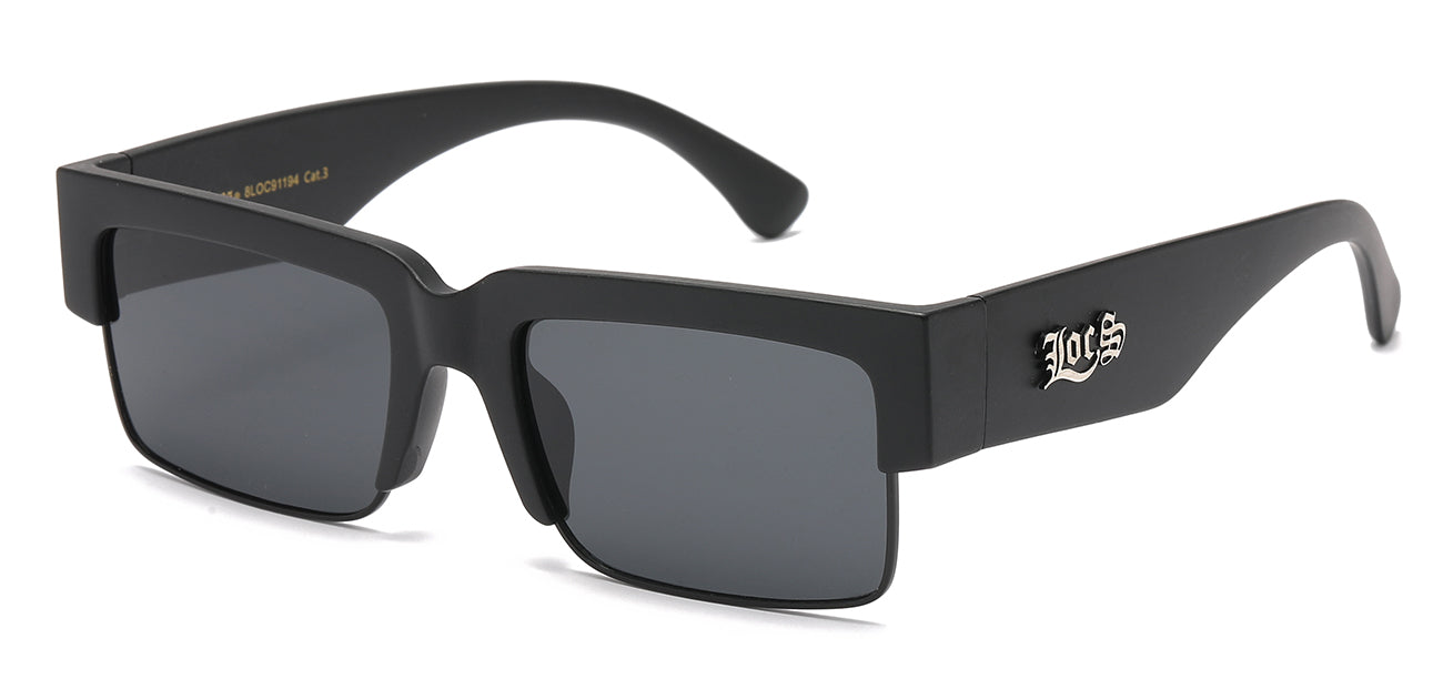 Locs Black Graffiti Sunglasses - 12 Pack