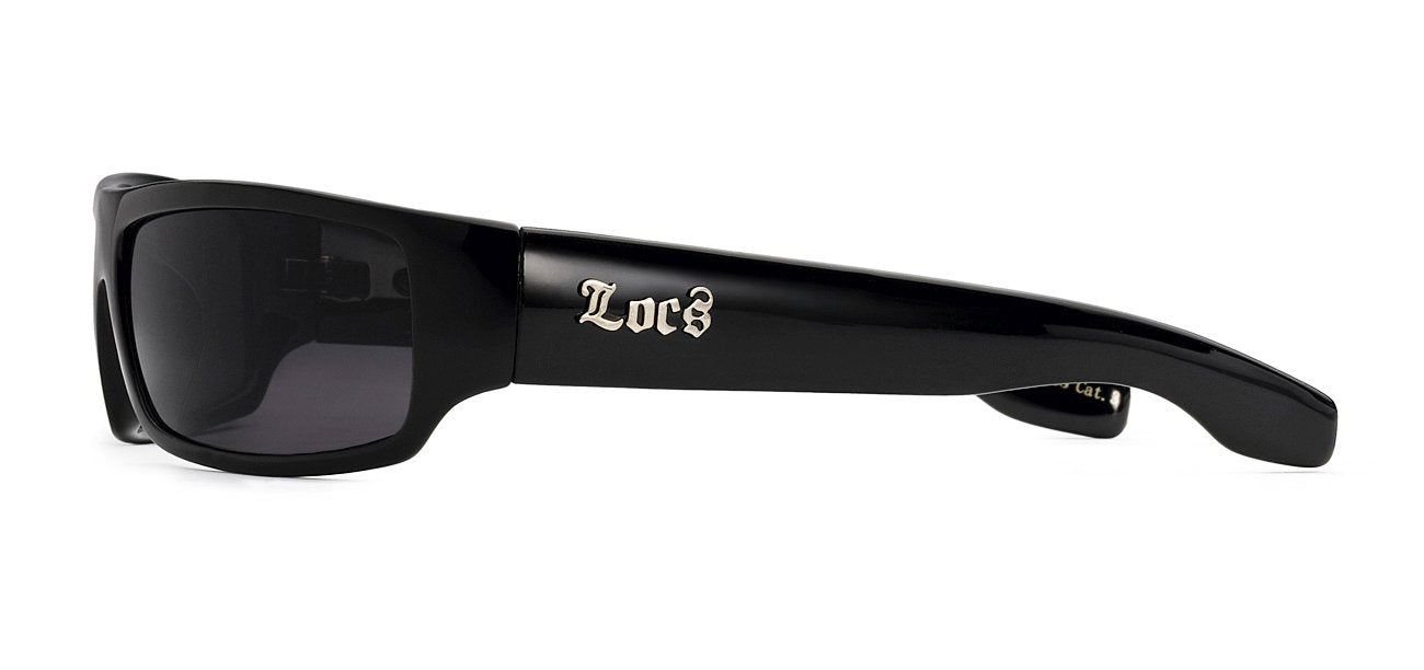 LOCS 8LOC9003-BK POLISH BLACK MEN'S SUNGLASSES