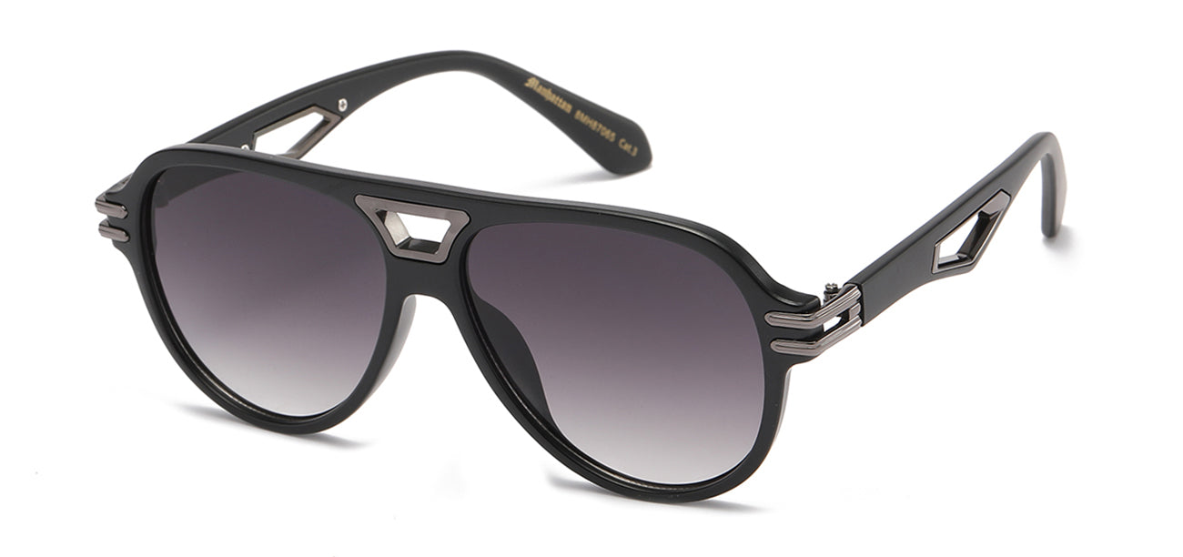 Manhattan Aviator Shades - Dark Brown