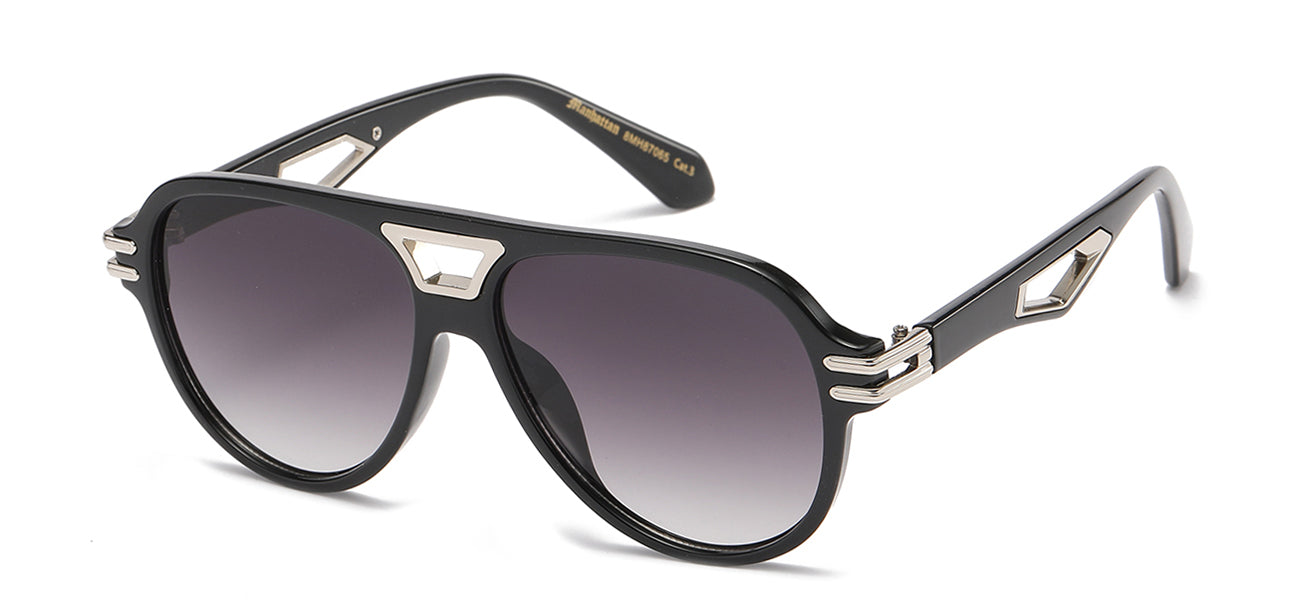 Manhattan Aviator Shades - Dark Brown