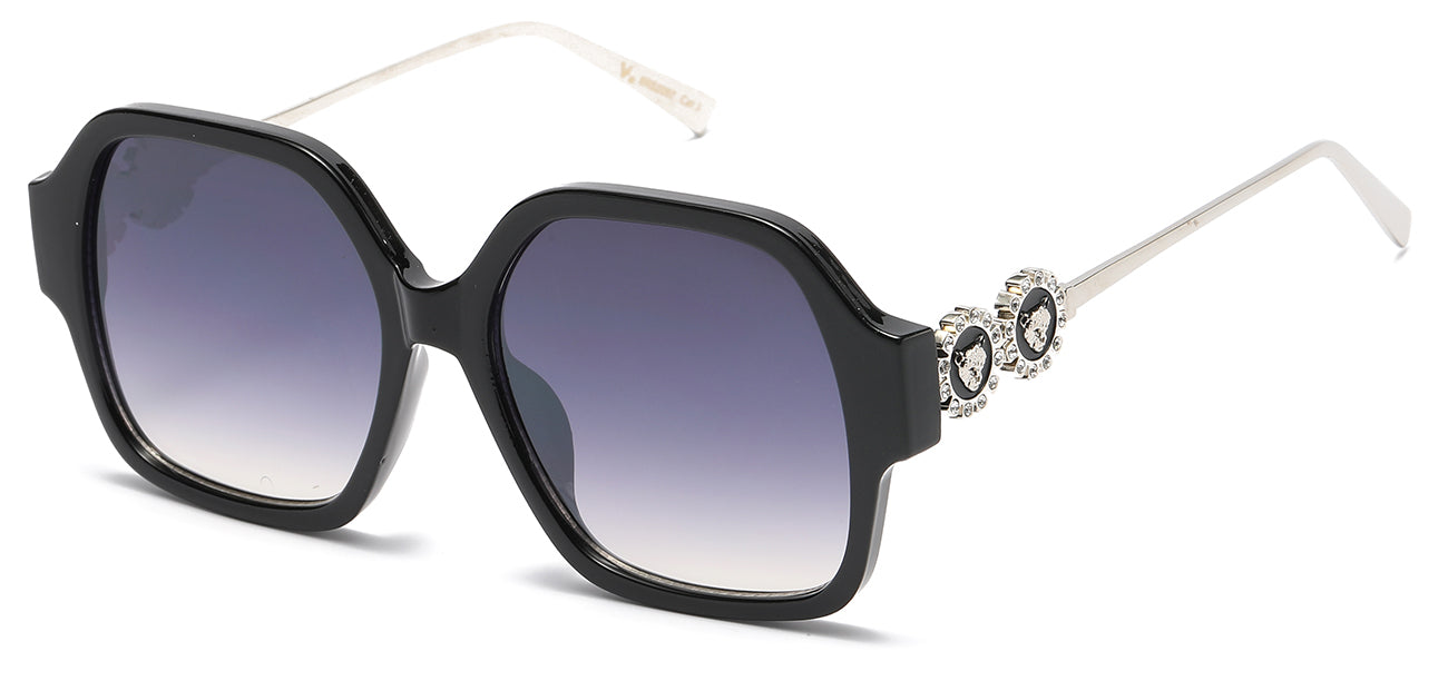 Opulent Rhinestone Square Sunglasses