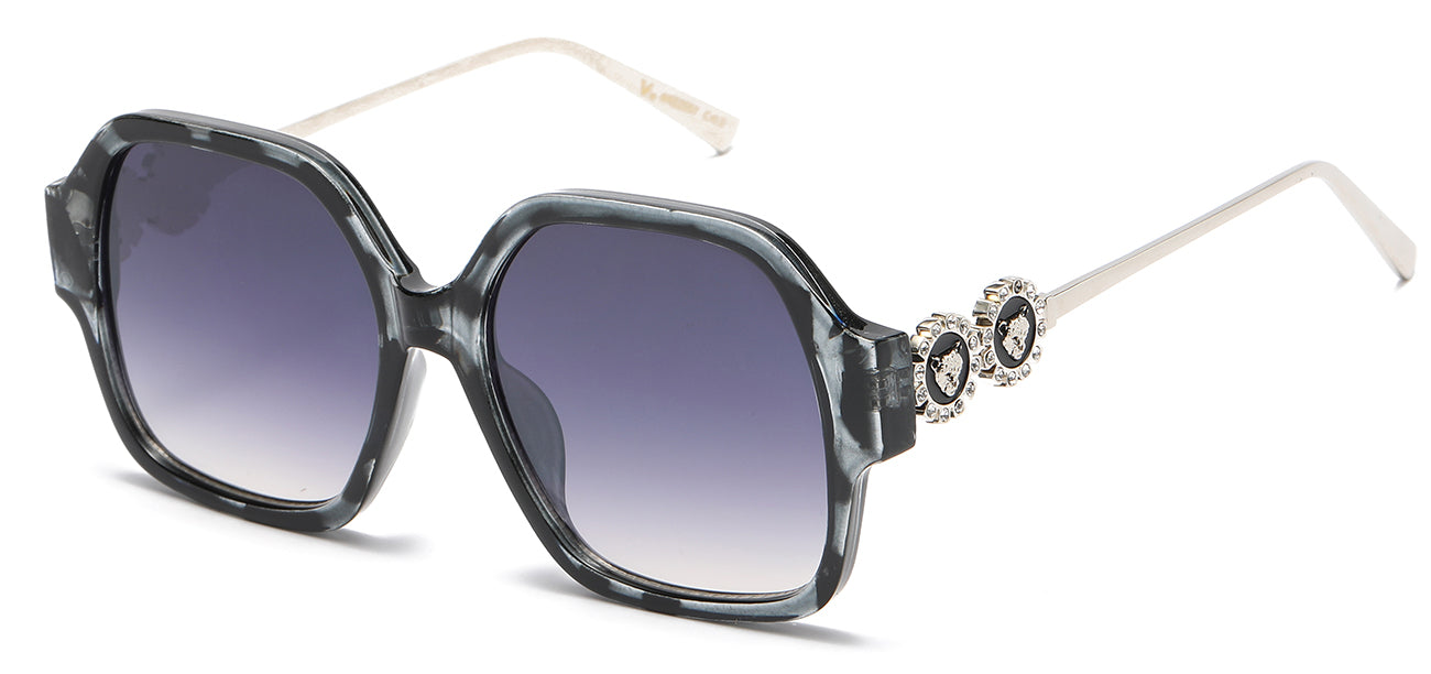 Opulent Rhinestone Square Sunglasses