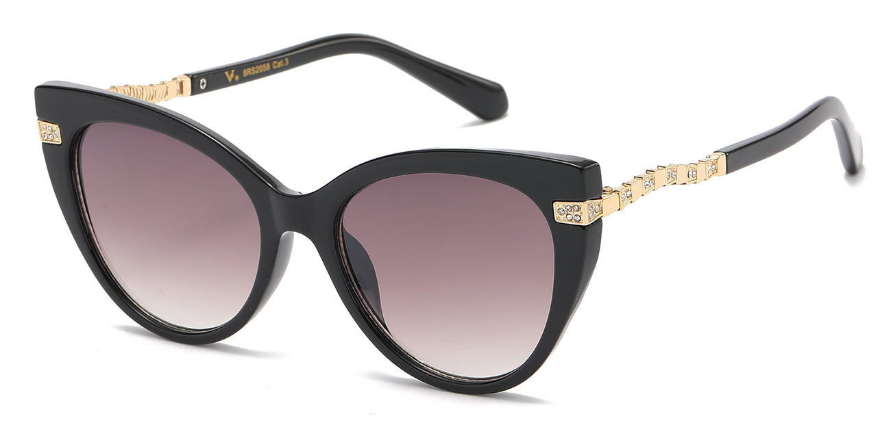 Opulent Rhinestone Butterfly Sunglasses