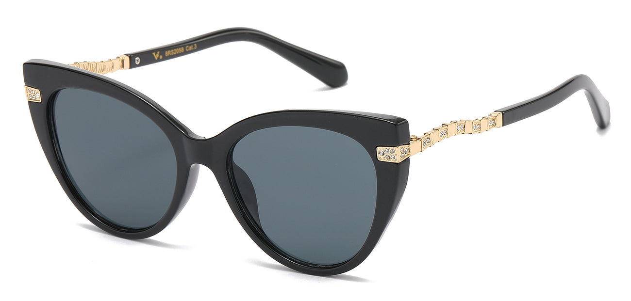 Opulent Rhinestone Butterfly Sunglasses