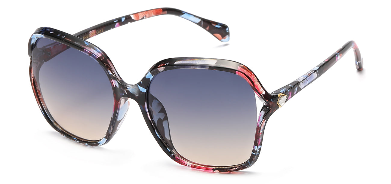 Rhinestone Hinge Square Sunglasses - 8RS2069