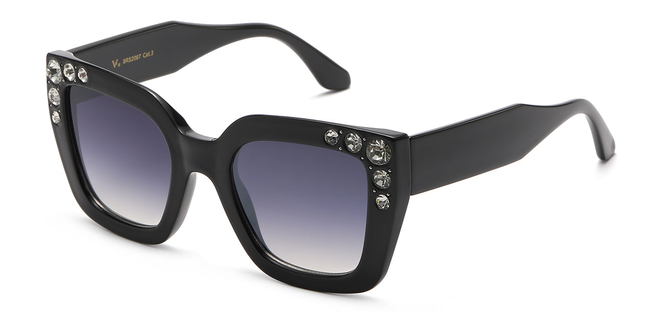 8RS2067 Sunglasses - Rhinestone Hinge