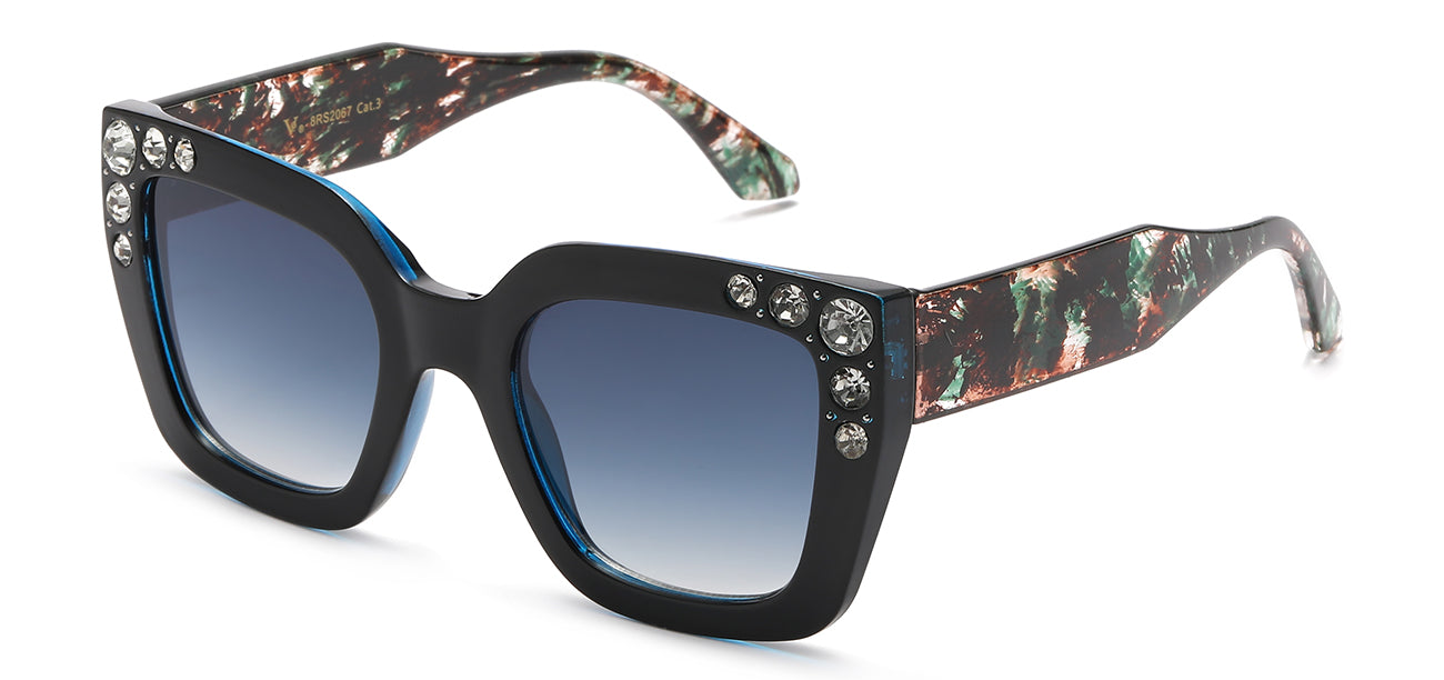 8RS2067 Sunglasses - Rhinestone Hinge