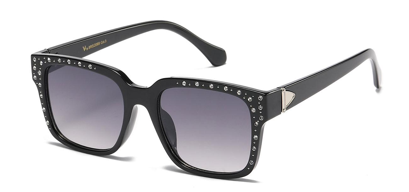 Rhinestone Hinge Sunglasses UV Protection