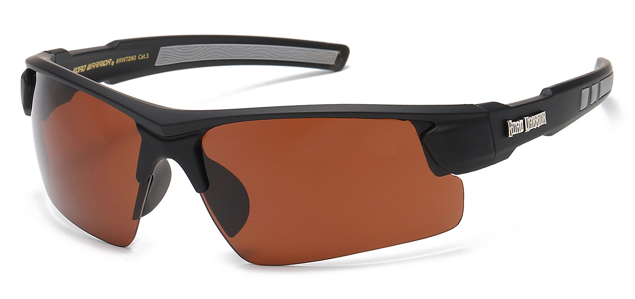 Road Warrior Semi-Rimless Driving Sunglasses