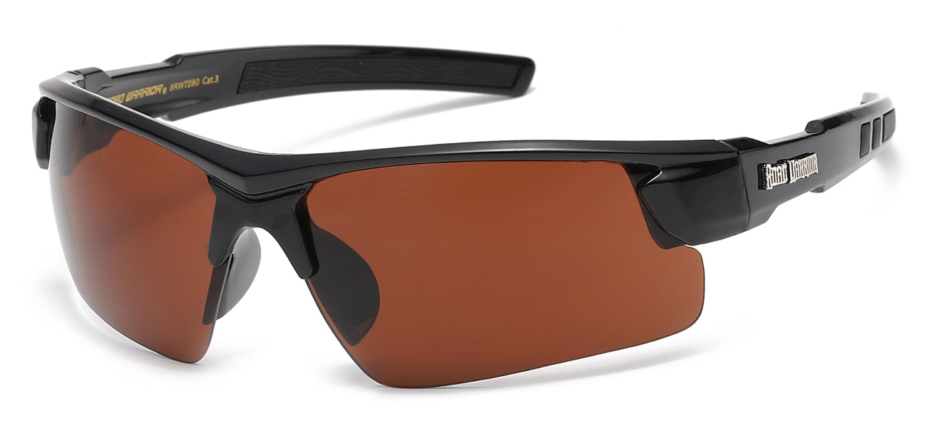 Road Warrior Semi-Rimless Driving Sunglasses