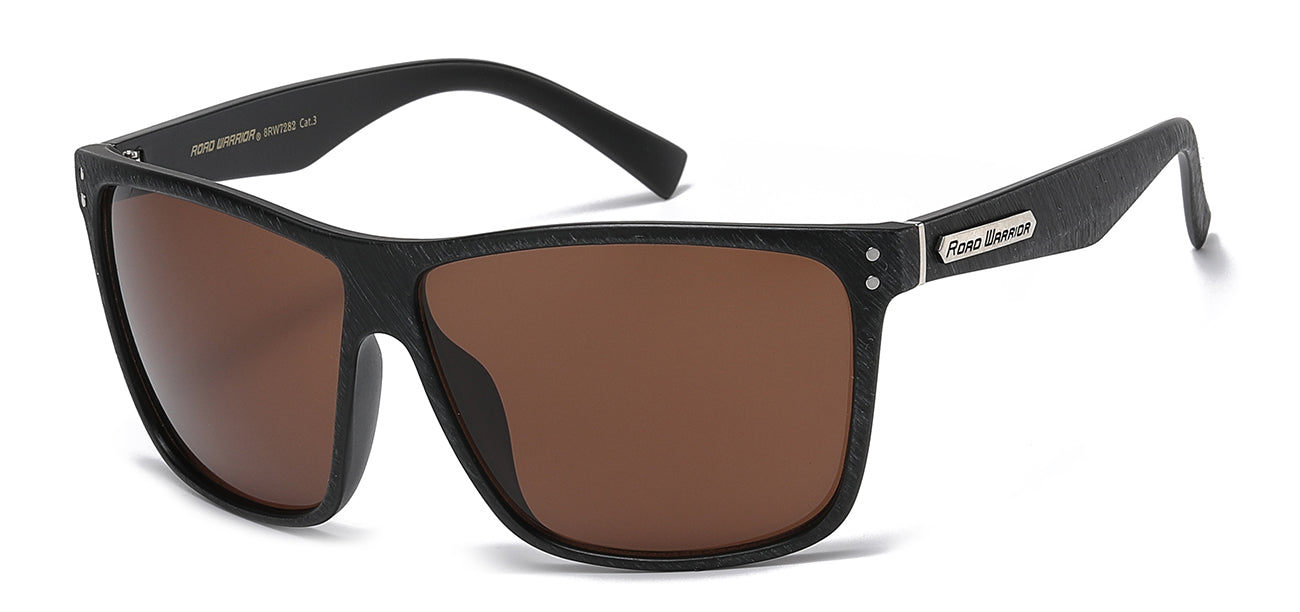 Road Warrior Dark Wood Wrap Sunglasses