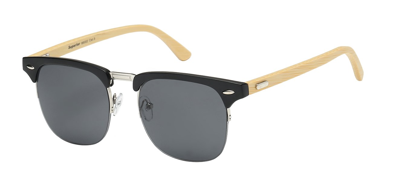 SUPERIOR RETRO BAMBOO TEMPLE SUNGLASSES