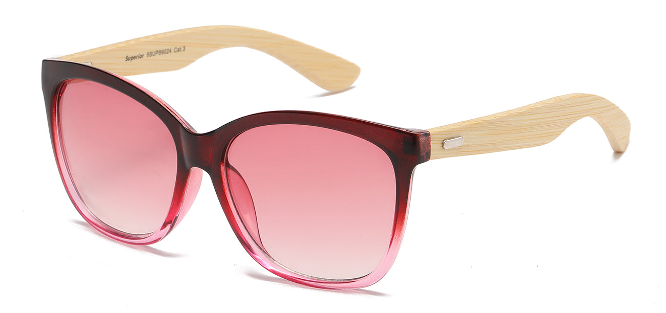 Superior Bamboo Square Sunglasses - Set of 12