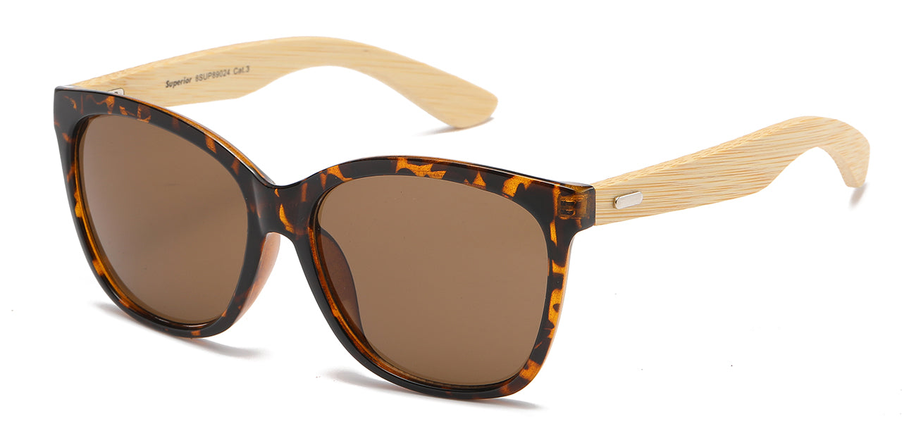 Superior Bamboo Square Sunglasses - Set of 12