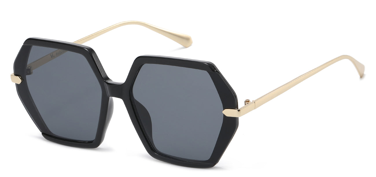 Chic Square Soho Sunglasses with Metal Frame