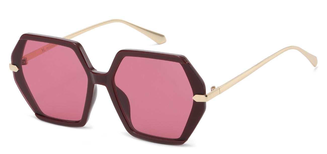 Chic Square Soho Sunglasses with Metal Frame