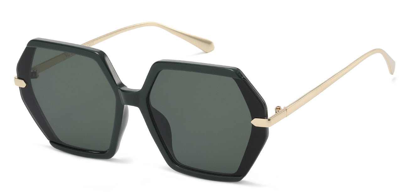 Chic Square Soho Sunglasses with Metal Frame