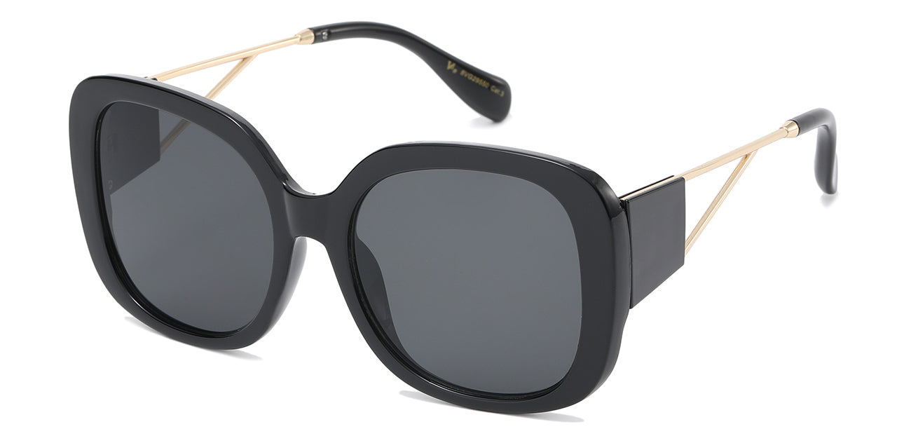 Chic Square Soho Sunglasses with Metal Accents