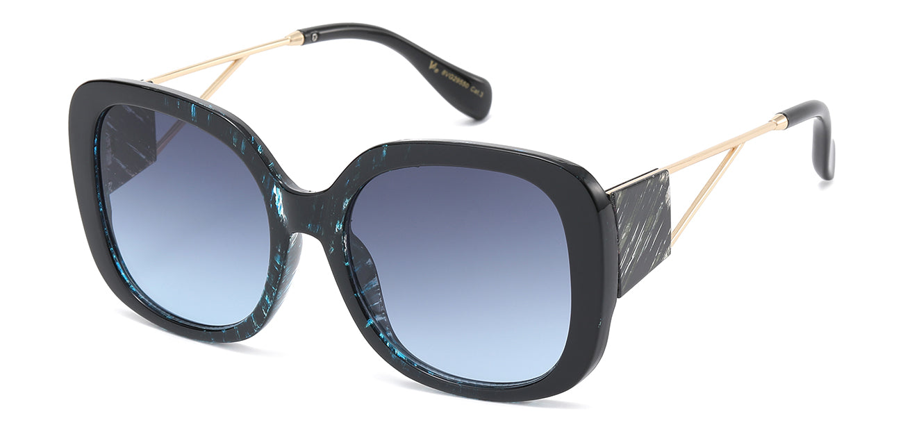 Chic Square Soho Sunglasses with Metal Accents