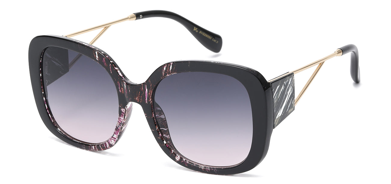 Chic Square Soho Sunglasses with Metal Accents