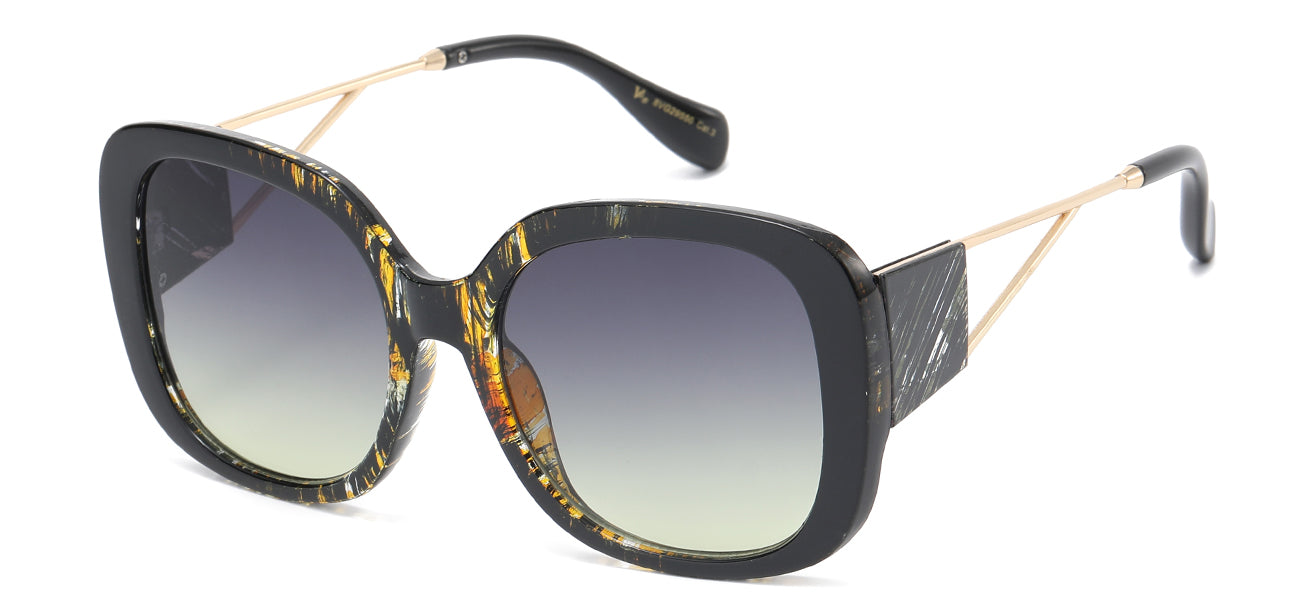 Chic Square Soho Sunglasses with Metal Accents