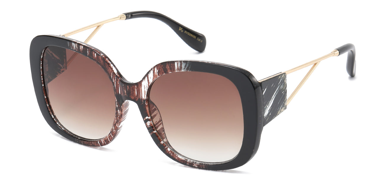 Chic Square Soho Sunglasses with Metal Accents