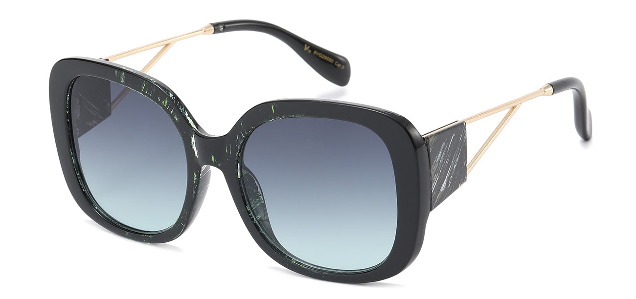 Chic Square Soho Sunglasses with Metal Accents