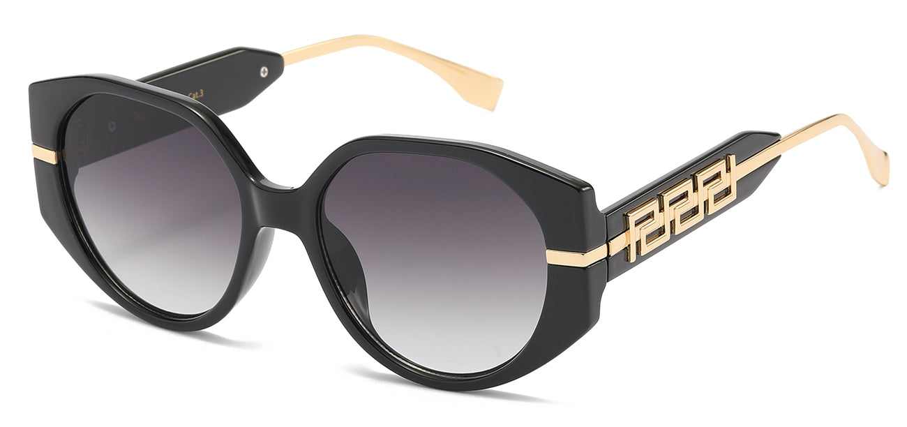 Modern Round Sunglasses with Polymer Frame