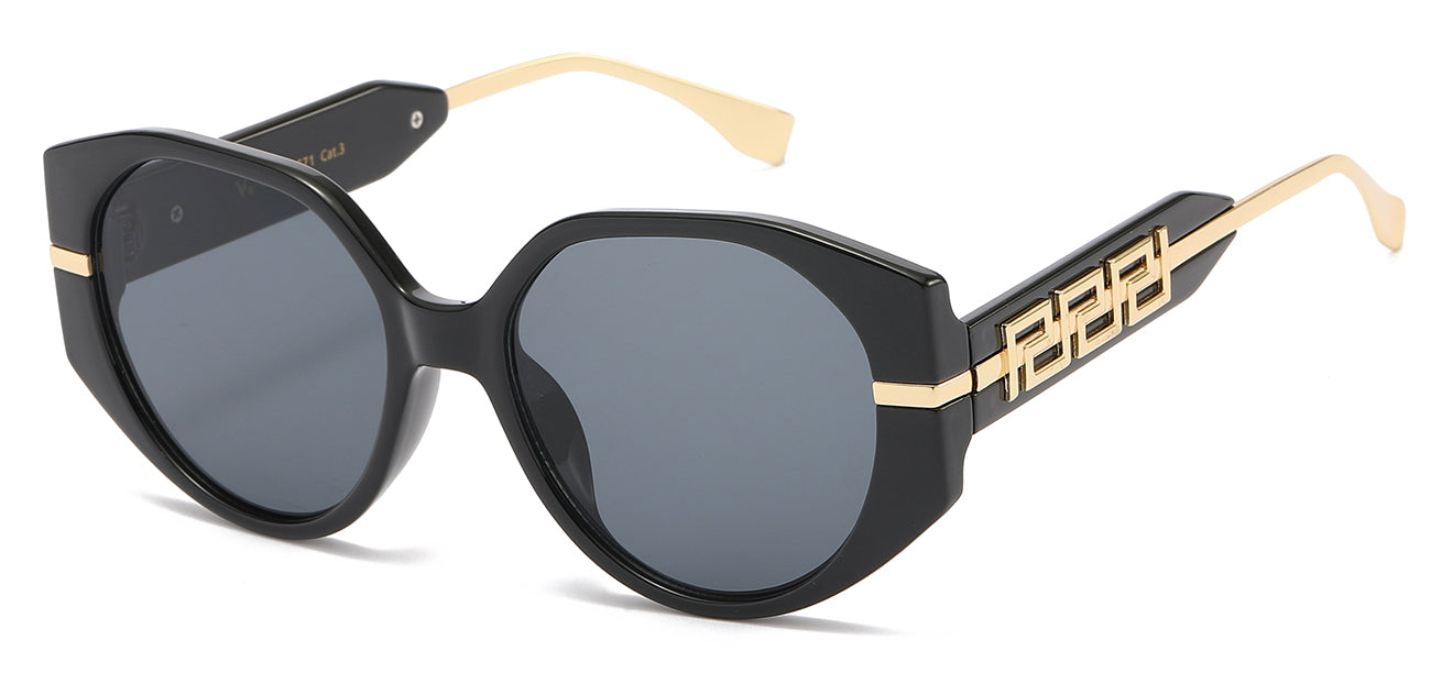 Modern Round Sunglasses with Polymer Frame